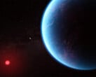 基于当前科学数据的 K2-18b 可视化图，展示了这颗遥远的系外行星可能的样子。(图片来源：NASA、ESA、Joseph Olmsted）