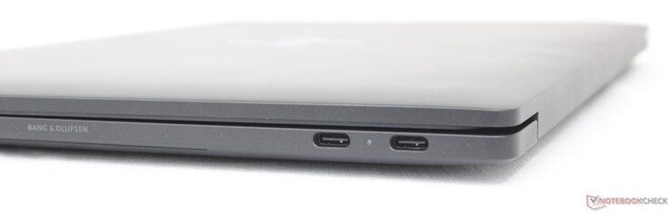 右边：2个USB-A 4.0和Thunderbolt 4 + DisplayPort + Power Delivery