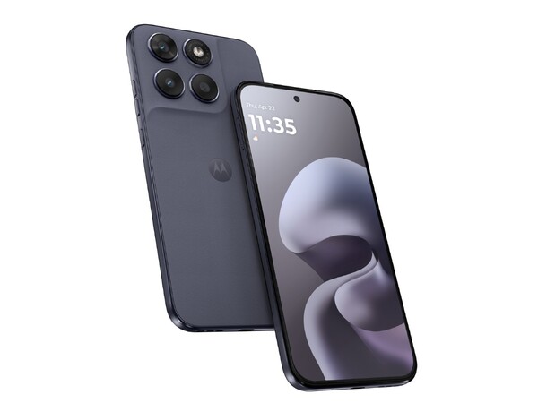 采用 Pantone Arctic Seal 色彩的摩托罗拉 Moto G67。(图片来源:摩托罗拉)