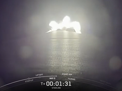 从安装在 SpaceX 猎鹰 9 号火箭第一级上的相机拍摄的画面（图片来源：SpaceX）