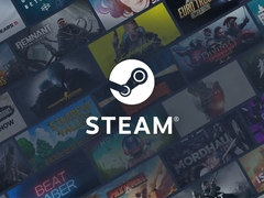 与各种游戏缩略图相对应的 Steam 徽标。