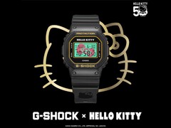 卡西欧 G-SHOCK x Hello Kitty DW-5600KT24-1 JR（图片来源：卡西欧）