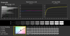 Calman ColorChecker。DCI-P3 - greyscale校准的