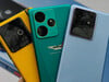 左起：Realme GT 7T、GT 7 Dream Edition 和 GT 7。(图片来源：Daniel Schmidt）