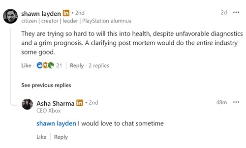 肖恩-雷登就 Xbox 游戏通行证发表评论