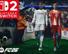 EA Sports FC 26 Switch 2 横幅与 Switch 2 徽标（图片来源：任天堂美国公司，有编辑）。
