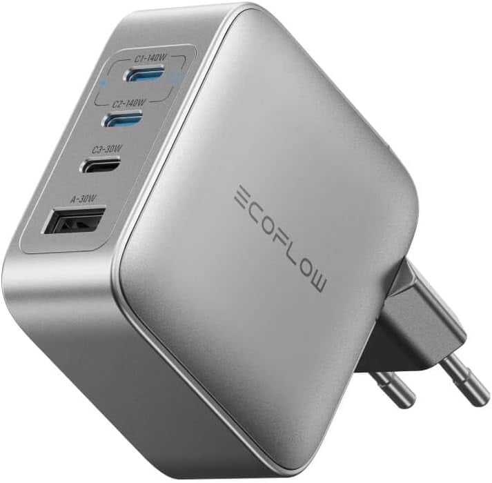 欧盟版 EcoFlow Rapid Pro 充电器（140W、4 端口、氮化镓）。(图片来源：EcoFlow）