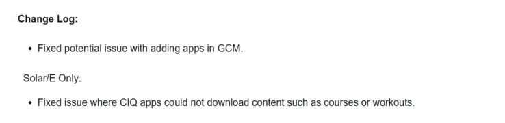 Instinct 3 智能手表系统软件 12.21 的发布说明。(图片来源：Garmin）