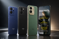 Poco M8x 5G 提供钴蓝色、黑色和皮革绿色三种配色