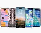 iOS 26 允许第三方应用程序使用动画音乐锁屏。显示多部 iPhone 的通用图片。(图片来源：Apple)