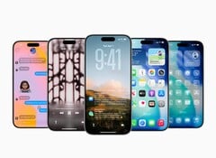 iOS 26 允许第三方应用程序使用动画音乐锁屏。显示多部 iPhone 的通用图片。(图片来源：Apple)