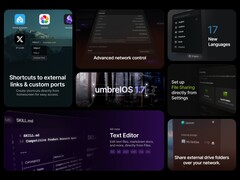 umbrelOS 1.7.0 现已发布，提供主屏幕快捷方式、17 种新语言等功能