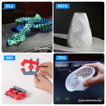 该设备还可以使用多种长丝打印 3D 物体（图片来源：Snapmaker）