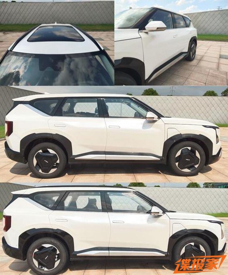 泄露的起亚 EV5 量产版图片。(图片来源：Autohome）