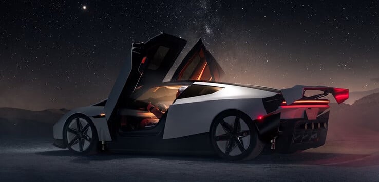 Tesla Roadster 电动汽车采用轻质碳纤维、镁和钛制成。