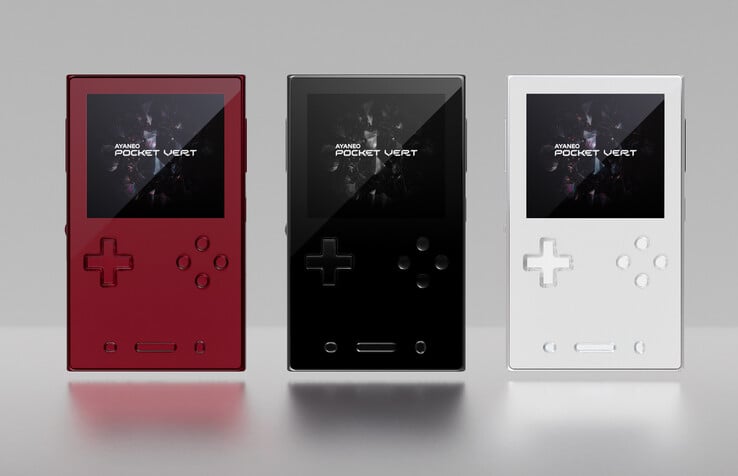 Ayaneo Pocket Vert 的熔岩红、午夜黑和月亮色外观。(图片来源：Ayaneo）