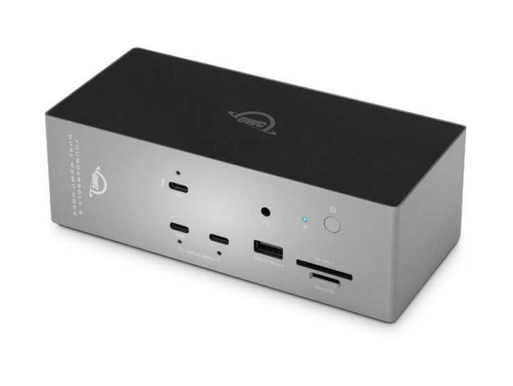 这款 Thunderbolt 5 扩展坞采用了不折不扣的 OWC 设计语言。 