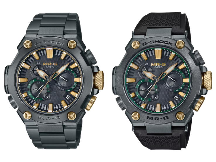 卡西欧 G-Shock MRG-B2000BG-3A（左）和 MRG-B2000RG-3A（右）。(图片来源：卡西欧）