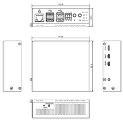 尺寸和端口（图片来源：EDATEC）