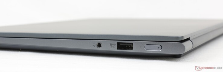 右边：3.5毫米组合音频，USB-A 3.2 Gen. 1，电源按钮