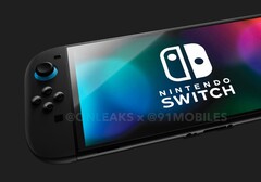 新款任天堂 Switch 2 可能很快就会亮相(图片来源:@Onleaks / 91mobiles)