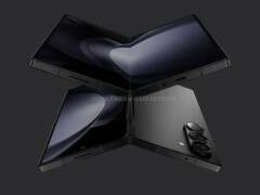 Galaxy Z Fold5 可能会有两个型号，包括Galaxy Z Fold6 Ultra。(图片来源：@OnLeaks 和 SmartPrix）