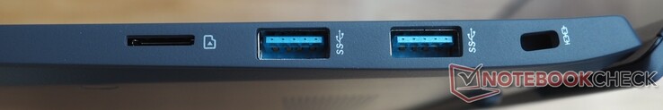 右边：微型SD，2个USB-A 3.2 Gen2，Kensington锁
