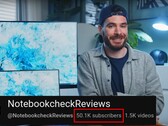 Notebookcheck 的 YouTube 频道最近突破了 5 万用户大关。(图片来源：YouTube 上的 NotebookcheckReviews）