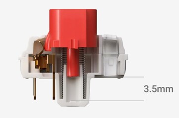 NuPhy Air75 v3 开关的键程扩展至 3.5 毫米。(图片来源：NuPhy）