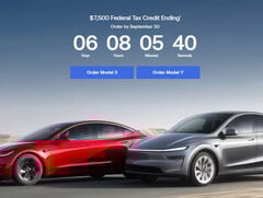 特斯拉 Model Y 税收抵免终端柜台。(图片来源：特斯拉）