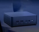 VM61 可通过 USB-C 接口供电。图为:展示这款迷你电脑正面的宣传图。