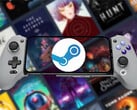 GameHub v5.2 现已可供下载。图:运行 Steam 的Android 手机。(图片来源:Steam 和 GameSir - 已编辑)