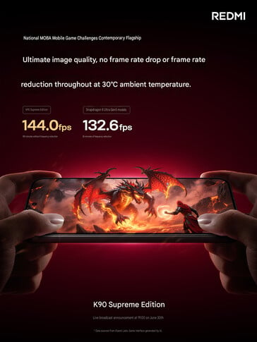 Redmi K90 Ultra 的 MOBA 游戏性能