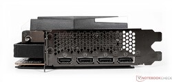 微星Radeon RX 6950 XT Gaming X Trio 16G的外部端口 - 1x HDMI 2.1，3x DisplayPort 1.4a