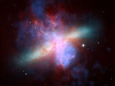 显示 M82 星系的图像。