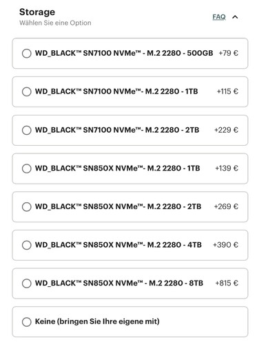 框架固态硬盘价格截至昨天