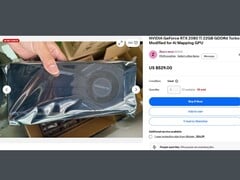 eBay上这款针对AI进行优化的Nvidia GeForce RTX 2080 Ti Turbo 22GB GDDR6显卡的商品页面