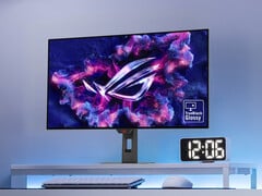 华硕首款 540 Hz WOLED 游戏显示器将采用 TrueBlack Glossy 涂层，如图中的 ROG Strix OLED XG32UCWMG。(图片来源：华硕）