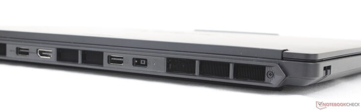 背面:2个USB-A接口(5 Gbps)、HDMI 2.1接口、交流适配器