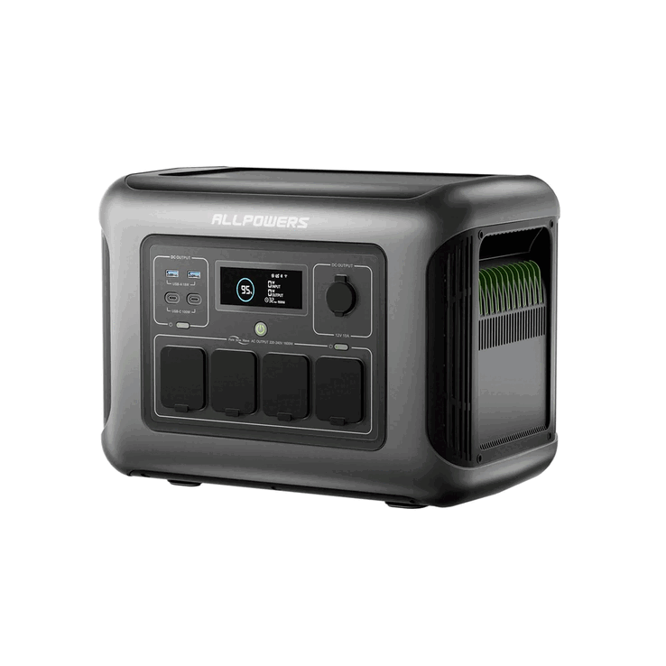 Allpowers R1500 Lite 便携式电站共有 8 个端口（图片来源：Allpowers）