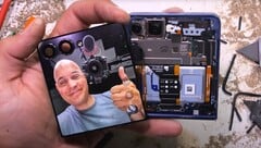 Galaxy Z Flip 7 的拆解证明，三星的翻盖手机除了防尘外，一无是处。(图片来源：JerryRigEverything）