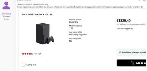 Xbox Series X 欧盟售价公布