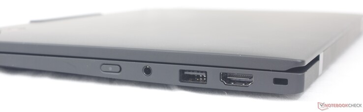 右侧电源按钮、3.5 毫米耳机、USB-A 3.2 Gen.1、HDMI 2.1、纳米肯辛顿锁