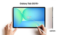 Galaxy Tab S10 FE+ 将配备 13.1 英寸显示屏。(图片来源：Evan Blass）