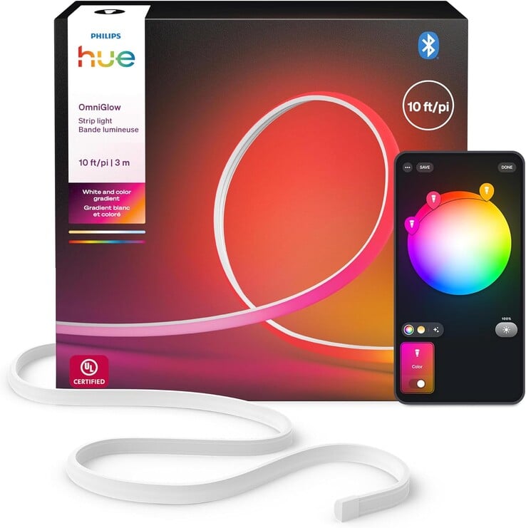飞利浦 Hue Hue OmniGlow 条形灯 10 英尺（3 米）。(图片来源：Philips Hue）