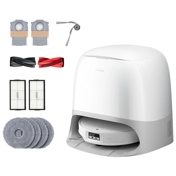 Roborock Qrevo Curv 2 ProX 附带额外配件。(图片来源：Roborock）
