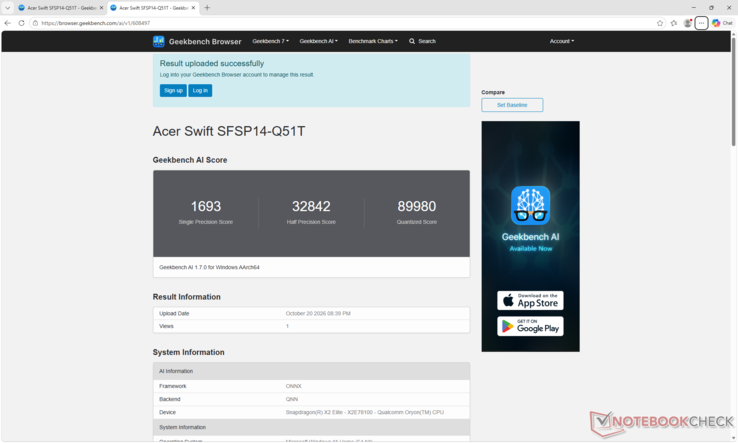 GeekBench AI 1.7 利用 QNN 后端,实现了比当前 AMD Zen 5 和 Intel Panther Lake 方案更高的量化性能