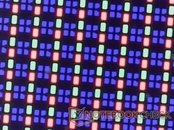 来自光泽覆盖层的锐利 RGB 子像素