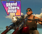 GTA 6》横幅上显示骑摩托车的杰森（图片来源：截图，Rockstar Games YouTube，有编辑）