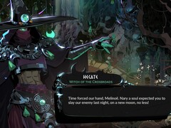 图为赫卡特，梅丽诺艾的导师，十字路口的女巫。(图片来源：Supergiant Games）
